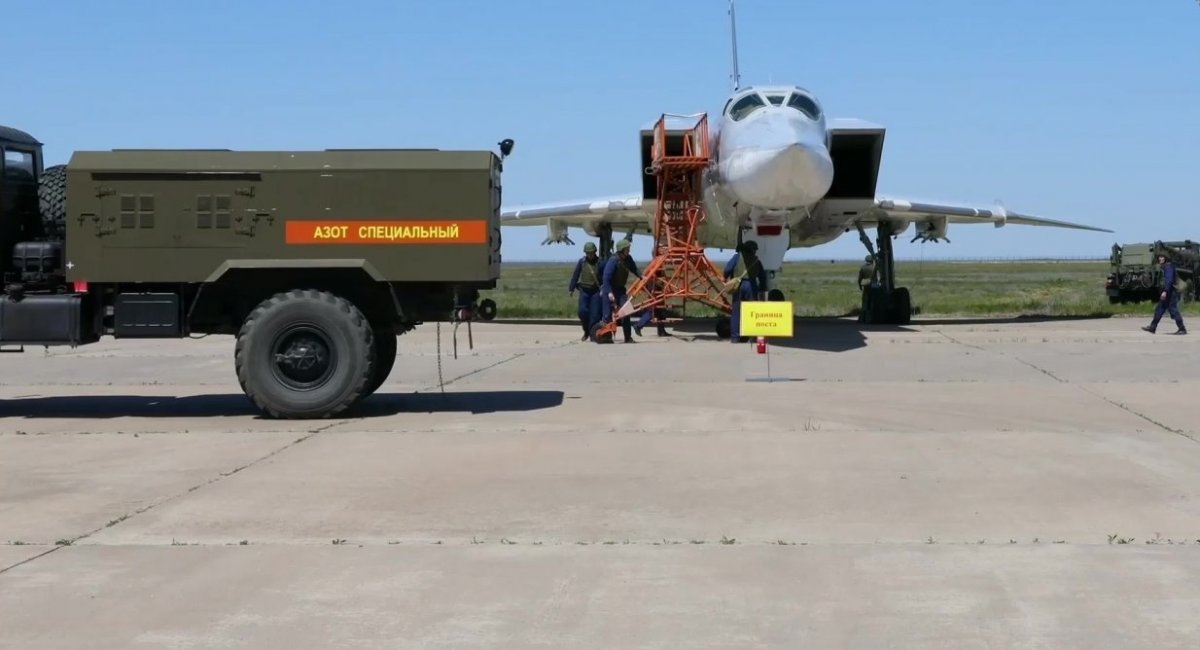 Tu-22M3 at the Akhtubinsk airbase during the russian federation's nuclear force maneuvers, May 2024
