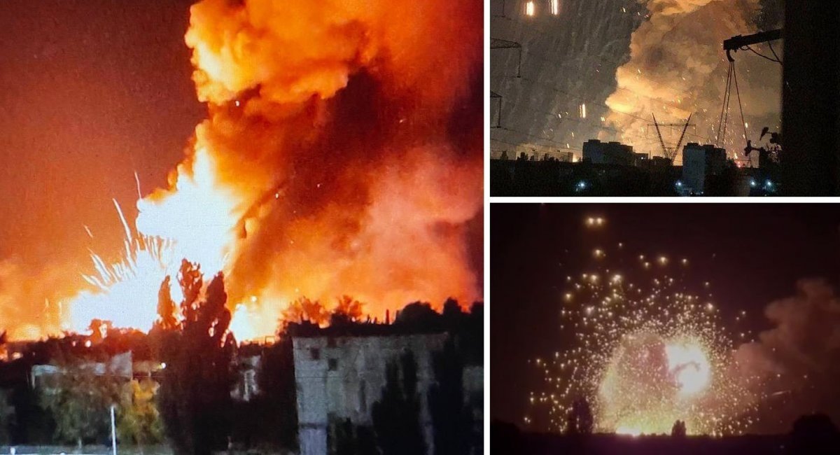 Photo compilation of the explosions from Nova Kakhovka / Illustrative photo from open sources