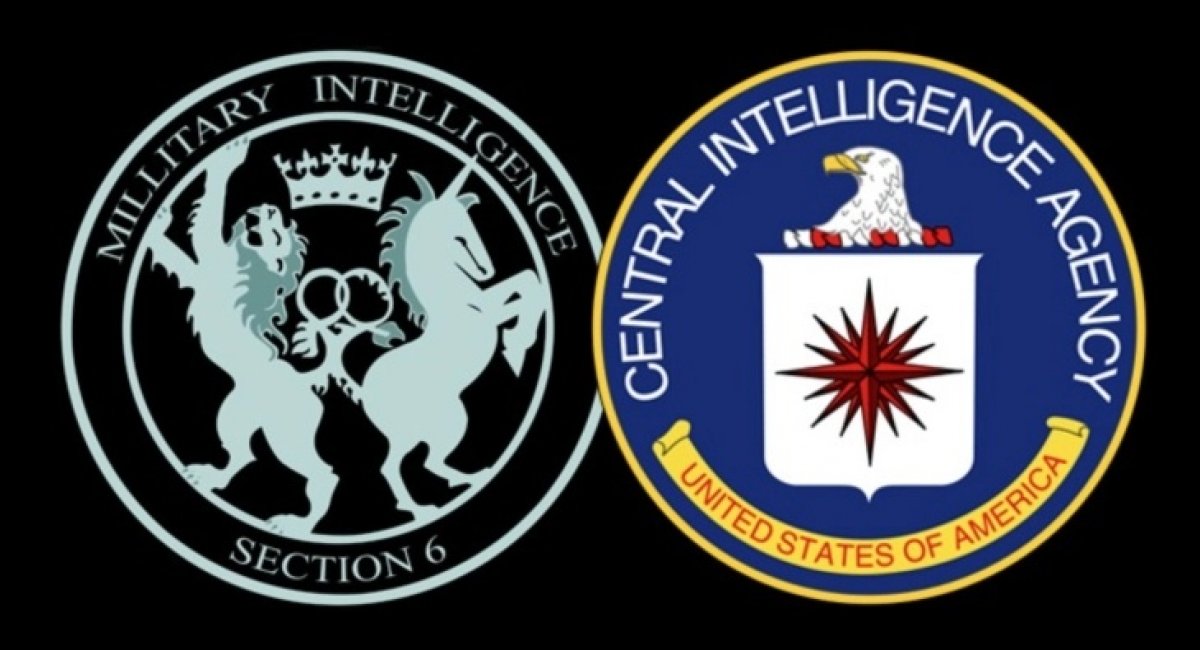 Photo for illustration  - MI6 and CIA logos. 