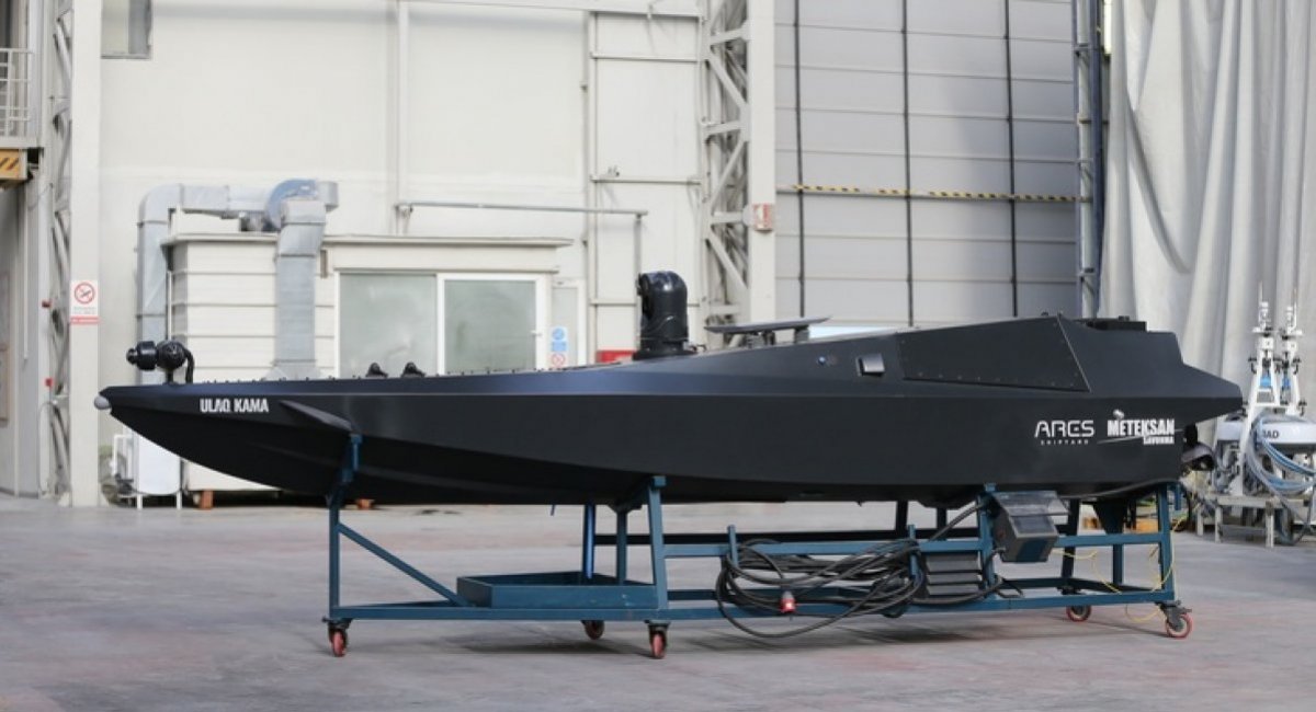 The Turkish ULAQ KAMA kamikaze boat / Photo credit: Anadolu Ajansi