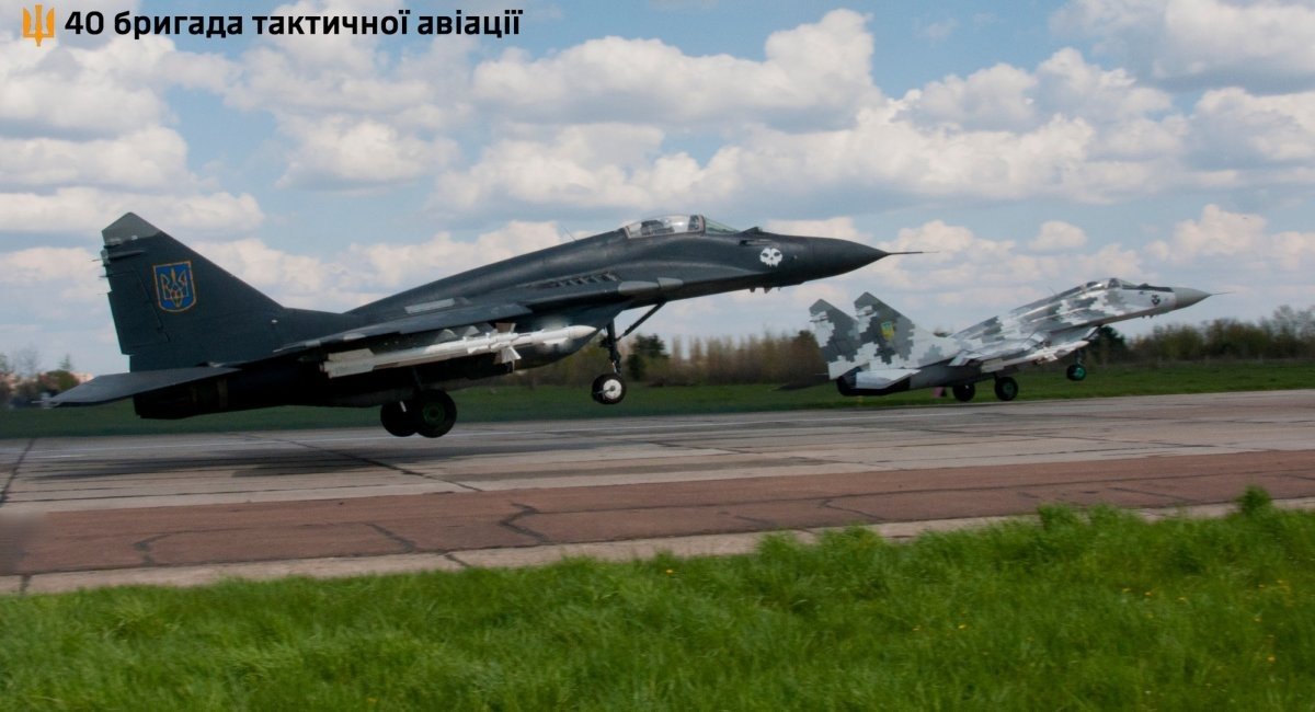 The takeoff of the MiG-29 fighters from the 40th Tactical Aviation Brigade, one of which could be restored after February 24, 2022, / Photo credit: the 40th Tactical Aviation Brigade