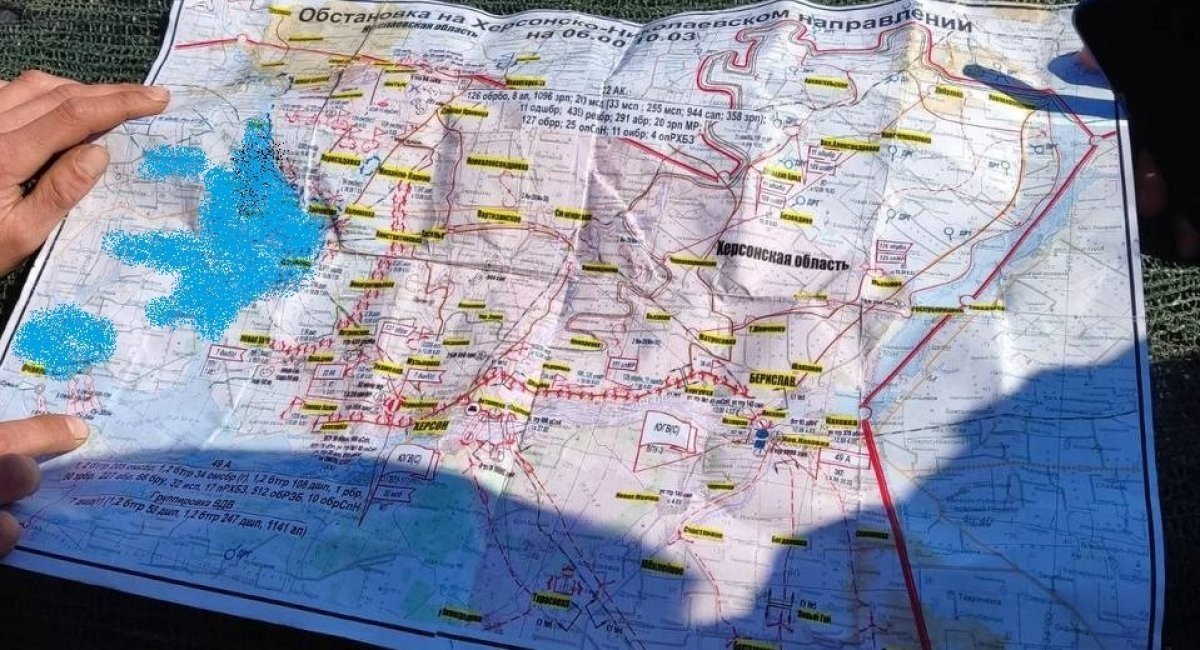 The map found by Ukrainian military is dated March 10, 2022
