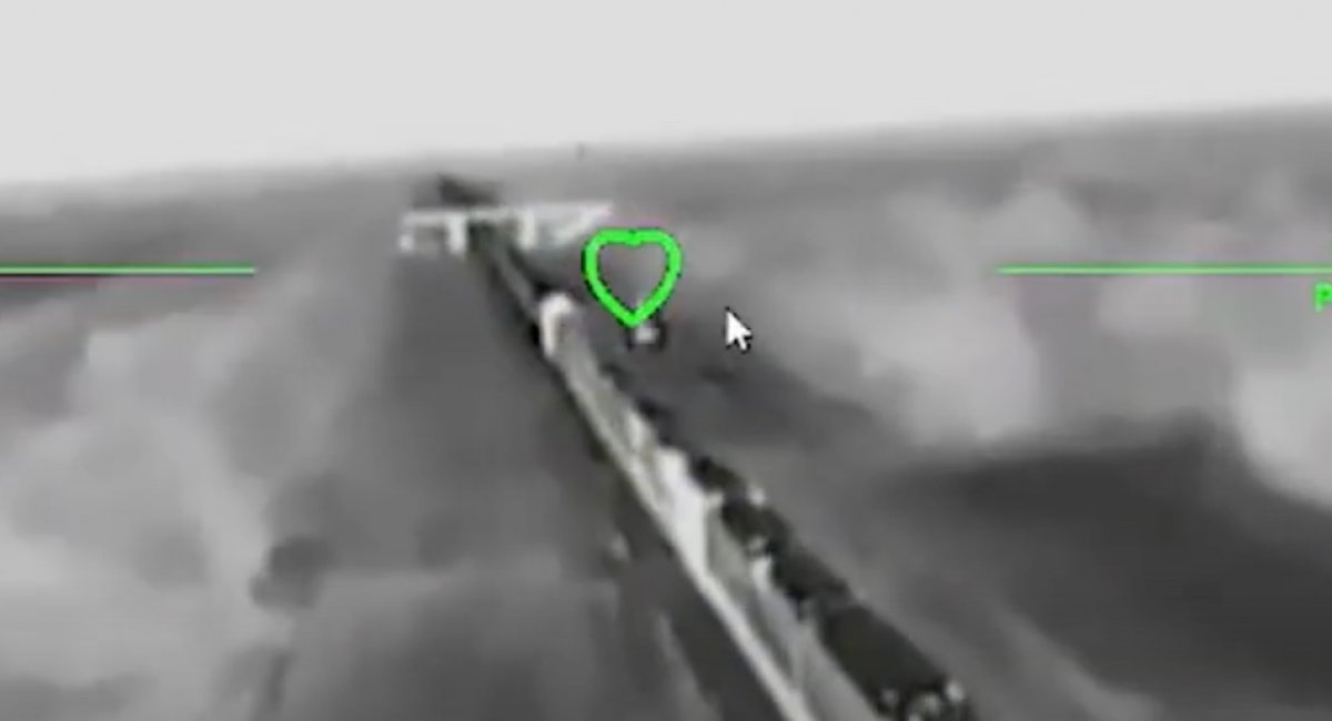 Operators of Ukraine's Raid Regiment have struck two russian locomotives in Crimea / screenshot from video 