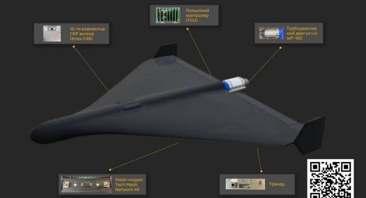The Geran-4 jet-powered strike drone / Photo credit: Ukraine's Defense Intelligence