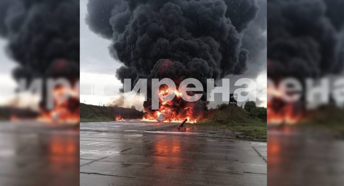 The images vividly display Tu-22M3 bombers engulfed in flames / open source 