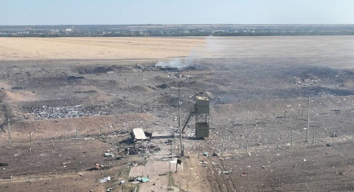 This is all that remained of the munitions depot at the damaged Morozovsk airfield after the attack on the night of August 3, 2024