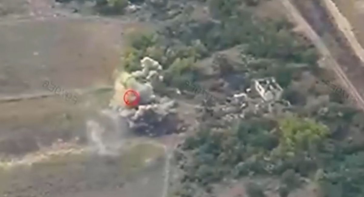 The destruction of the Grad-P rocket launcher / screenshot from video 