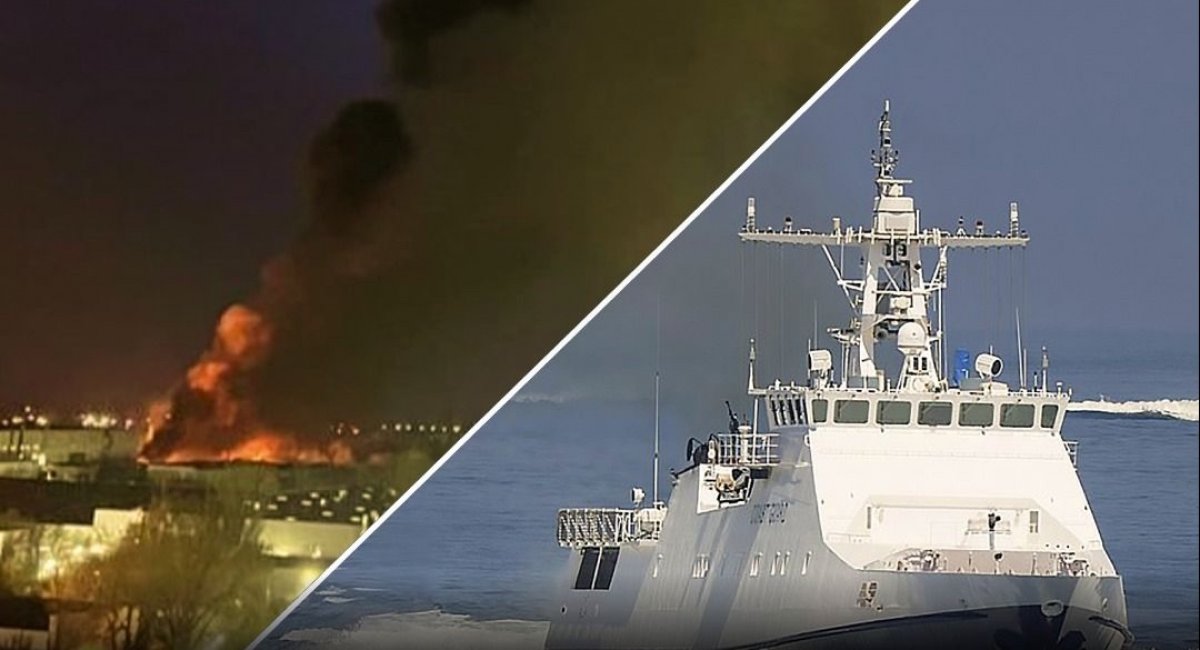 Ukrainian forces hit the Atlant Aero UAV production facility and damaged the Project 22460 patrol ship / Photo credit: 