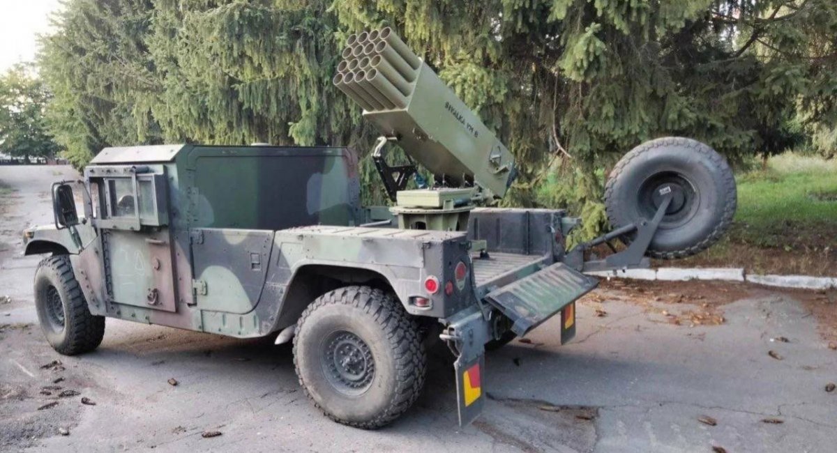 The improvised Sivalka VM-8 MLRS on the HMMWV chassis / Illustrative photo from open sources