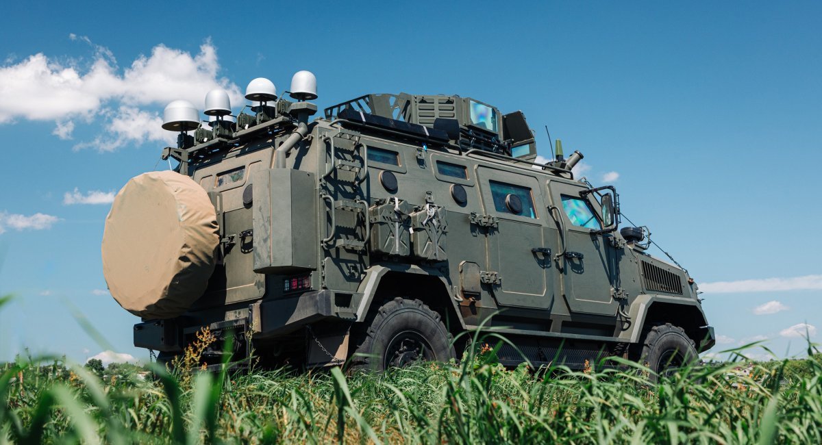 Ukrainian Kozak armored vehicle equipped with the Shatro electronic warfare system / Photo credit: Unwave
