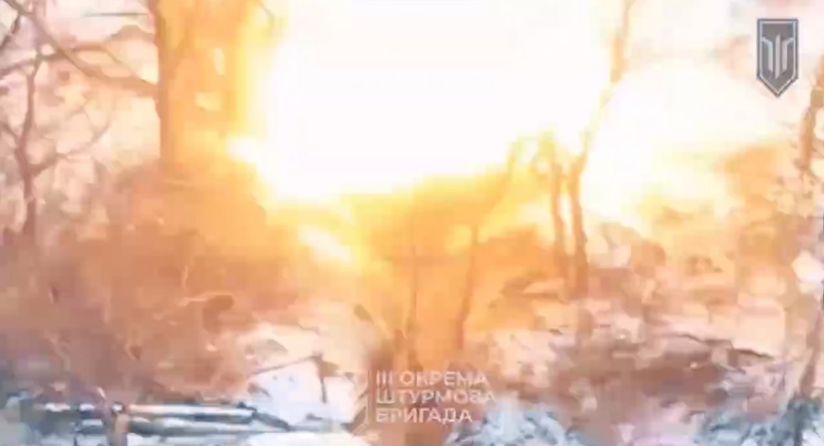 The 3rd Assault Brigade continues to dismantle russian positions in the east, eliminating armored vehicles, artillery, and personnel with precision drone strikes / screenshot from video 