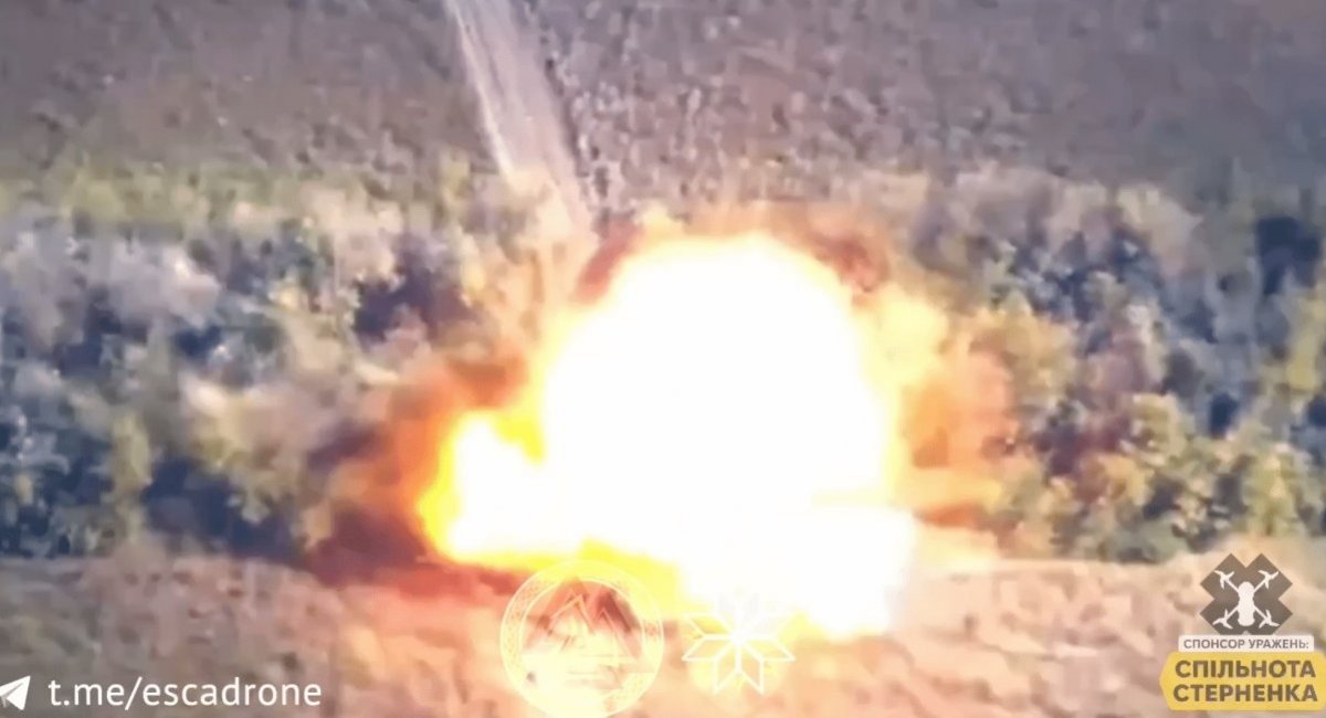 Ukrainian Strike Drone Blasts a russian Giant Self-Propelled Mortar With Sniper Precision (Video)