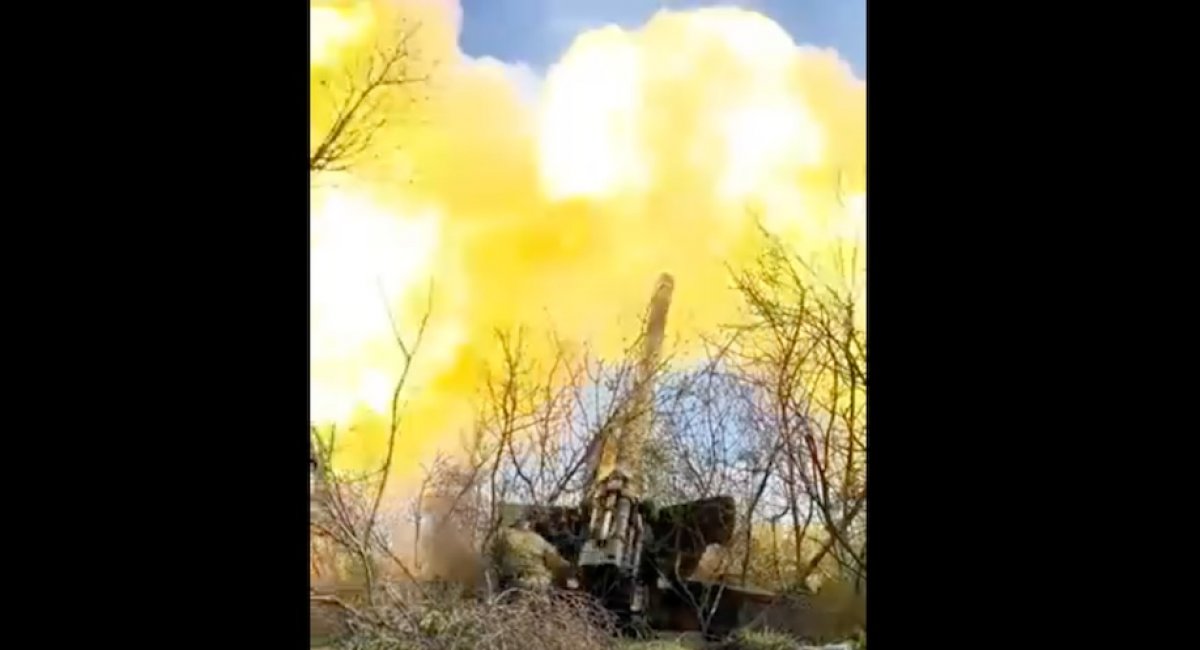 The Finish Giatsint-B field gun of the Armed Forces of Ukraine / screenshot from video 