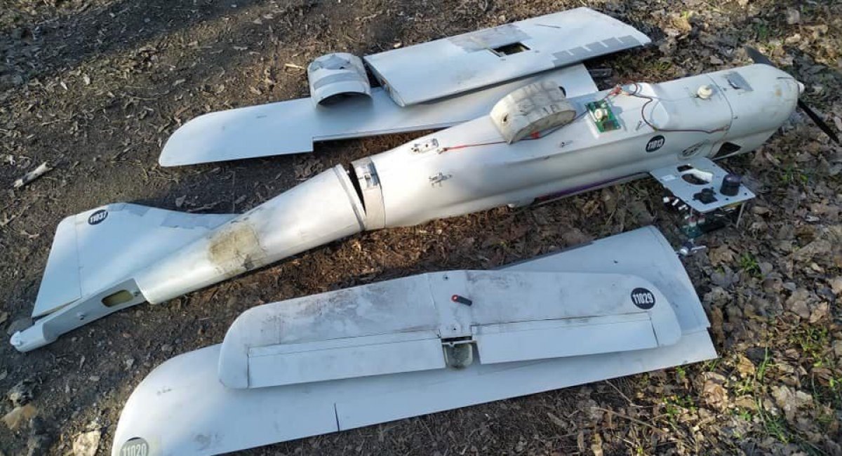 Russian UAV Orlan-10, that was shot down by Ukrainian troops