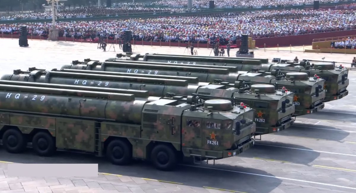 HQ-29 missile defense system launcher during a military parade in Beijing, September 2025 / Photo credit: Chinese media