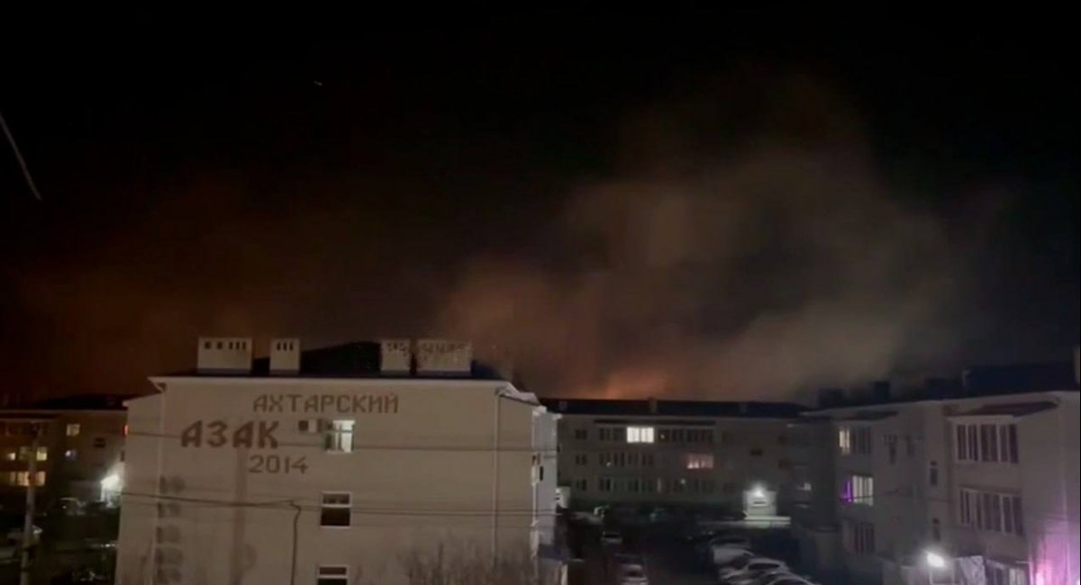 Ukraine strikes russian Primorsky-Akhtarsky airfield in Krasnodar Krai, Russia / Open source photo