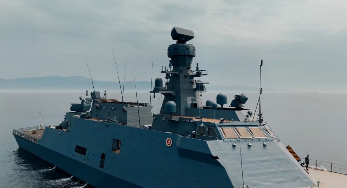 The Hetman Ivan Mazepa corvette during sea trials, summer 2024 / Screenshot credit: Ukrainian Navy