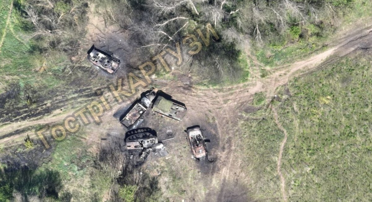 Destroyed russian IFVs during offensive in Kharkiv Oblast / Photo credit: National Guard of Ukraine