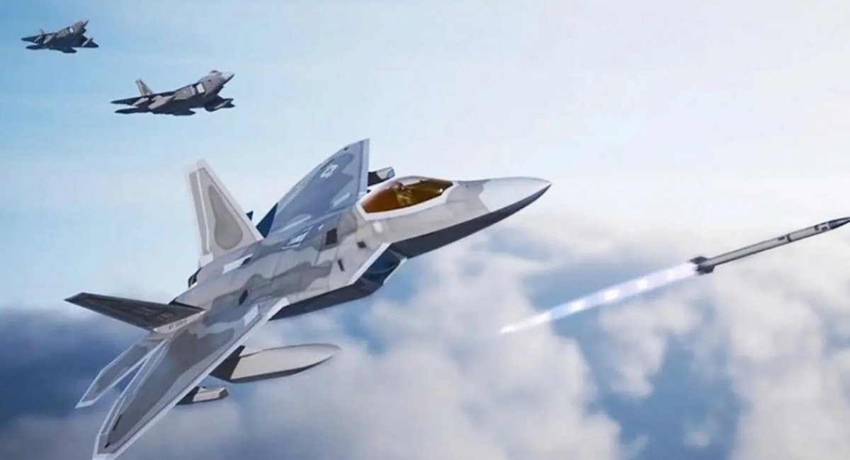 Launch of the AIM-260A JATM from an F-22 / Image credit: the U.S. Air Force