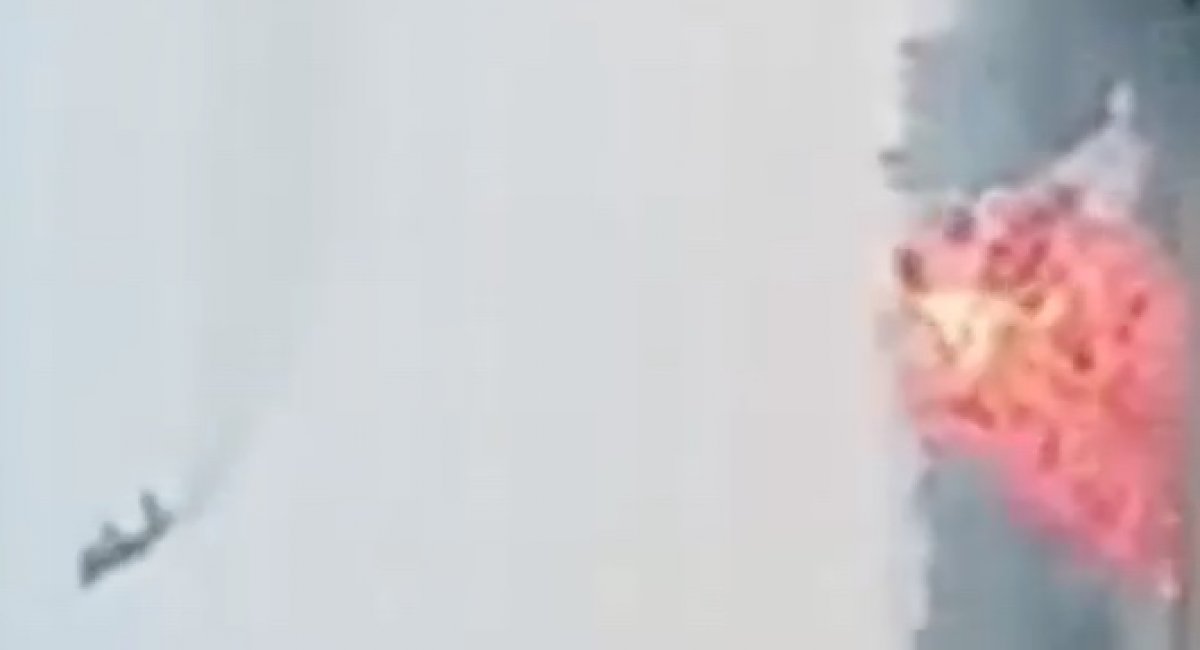 Ukrainian aircraft russian S8000 Banderol system / screenshot from video 