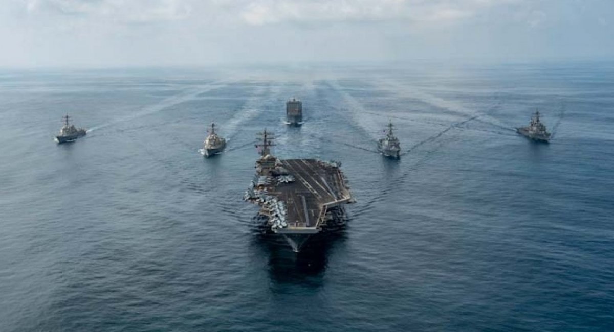 USS Nimitz (CVN-68) and its carrier strike group / Photo credit: Departament of War