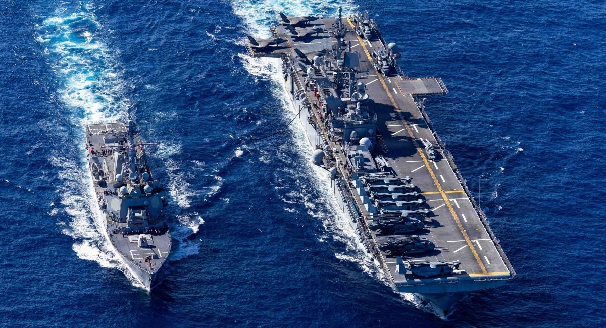 USS Tripoli (LHA 7) and USS Rafael Peralta (DDG 115)