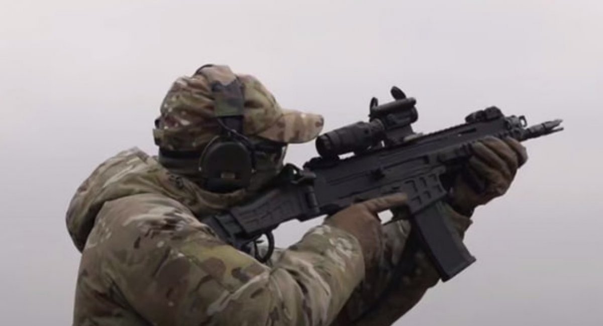 Use of Ukrainian anti-drone ammo with a Bren 2 rifle / Screenshot credit: Brave1