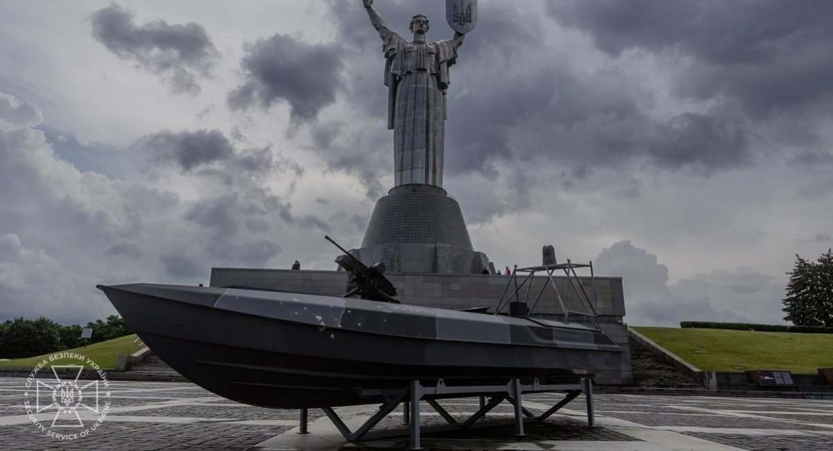 The damaged Sea Baby naval drone handed over to the museum / Photo credit: SSU