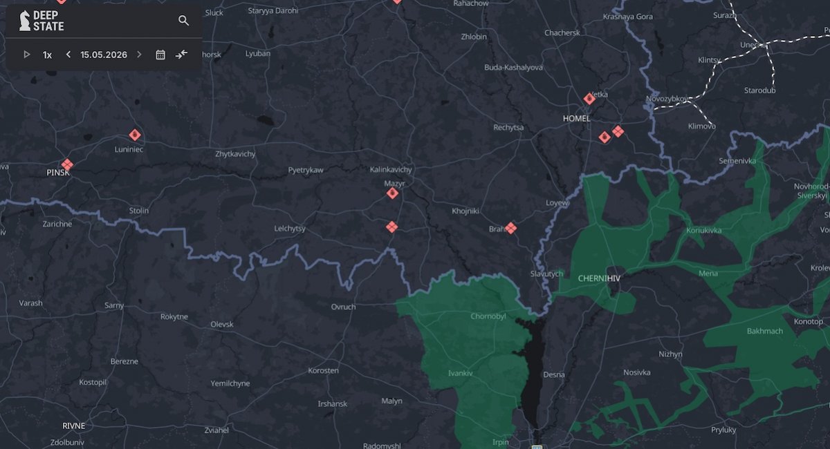 Ukraine says Moscow is discussing potential attacks from Belarusian territory either toward Kyiv and Chernihiv or even against a NATO member state / screenshot from DeepStateMap 