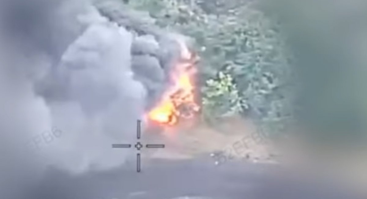  russian system on fire / screenshot from video 