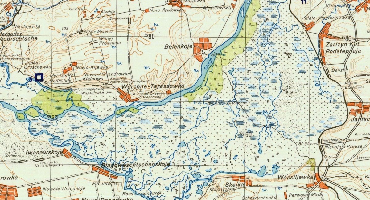 Fragment of the German map issued in 1943