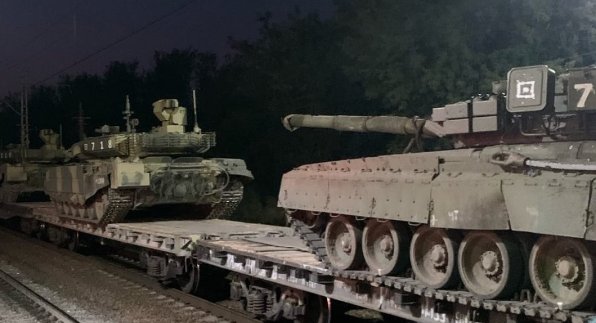 T-80BV and T-90M of the 3rd Army Corps of the Russian Federation. August 2022. Russia / Ilustrative photo from social media
