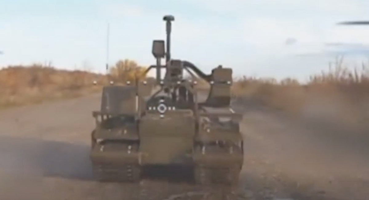 russian unmanned ground system / screenshot from video 