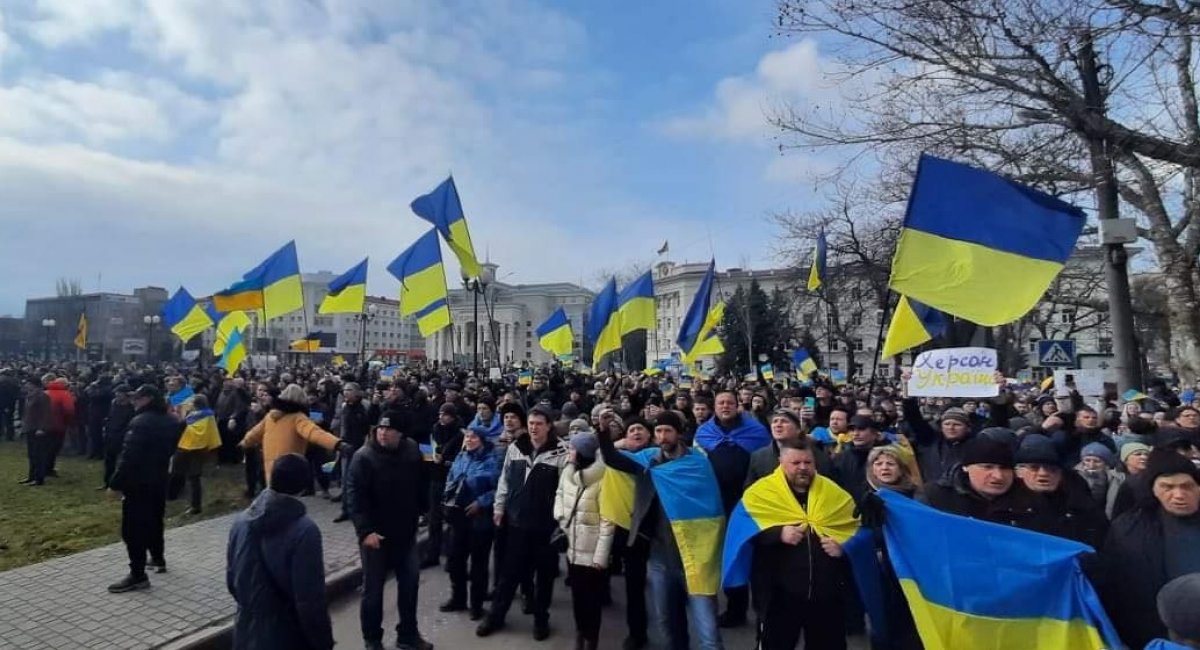Kherson protested against the Russian occupiers