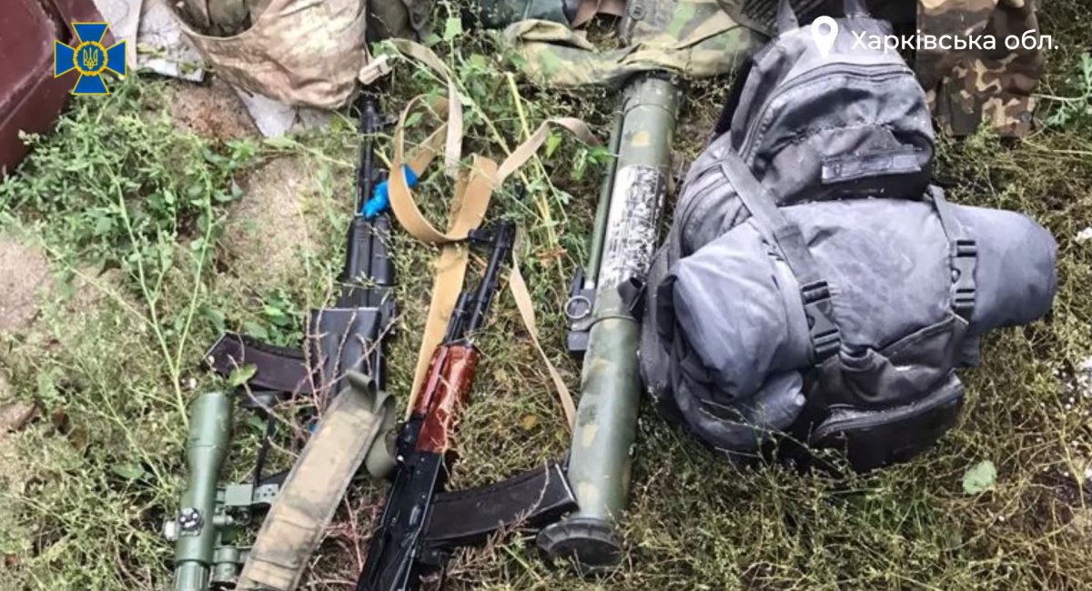 Weapons that seized from a Russian sabotage group