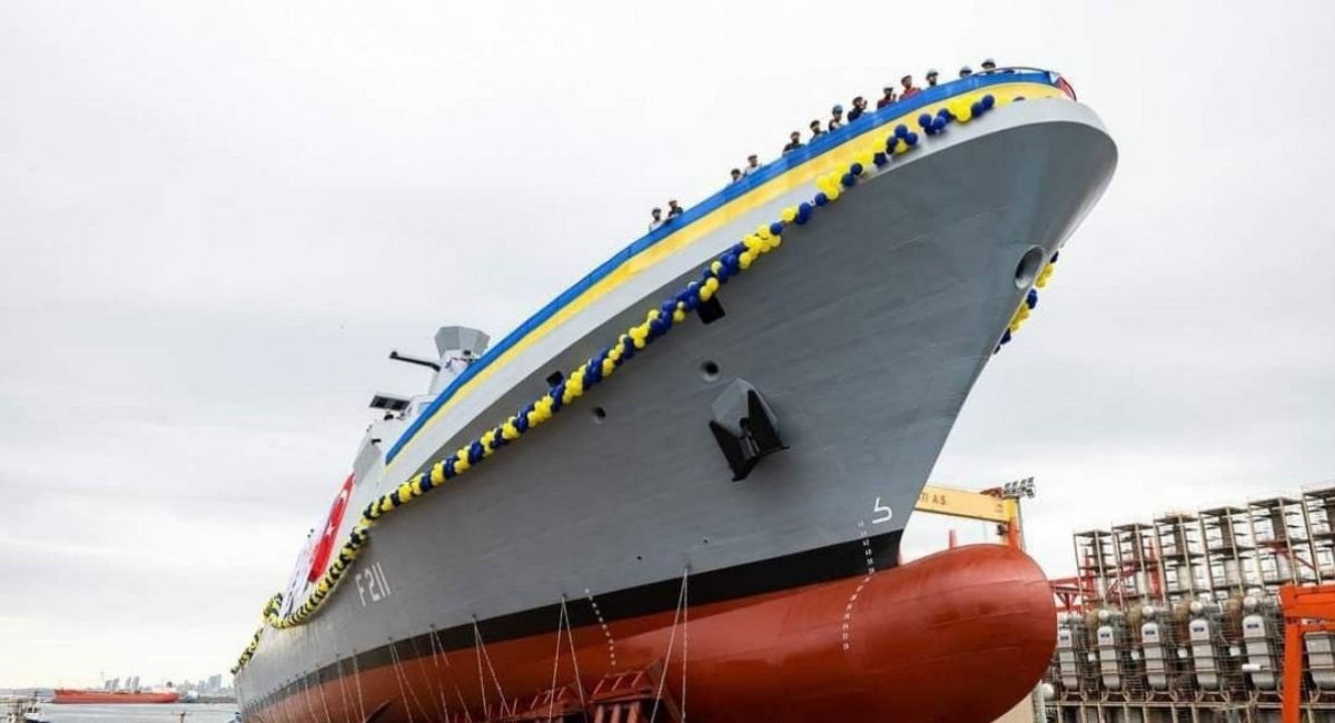Launching of the Ukrainian corvette Hetman Ivan Mazepa, October 2, 2022 / Photo credit: Ukrainian Navy Press Service 