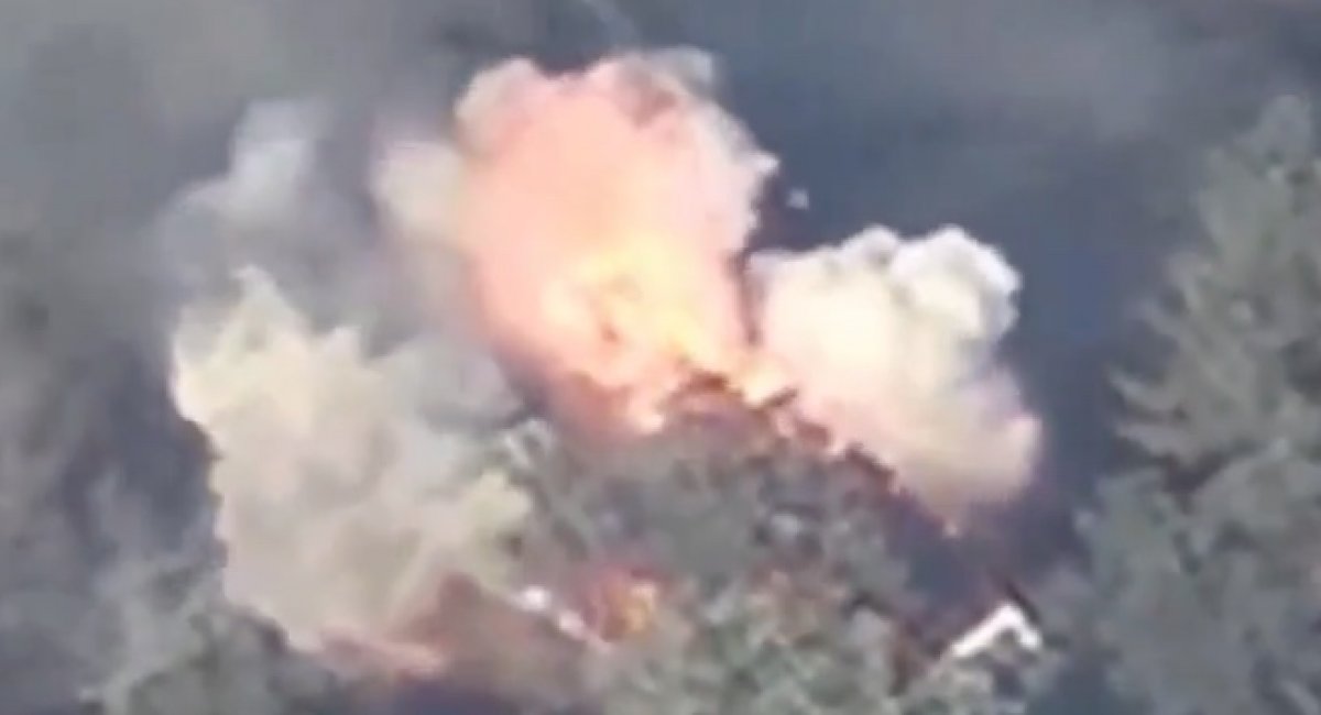 The destruction of russian Msta-B system / Screenshot from video 