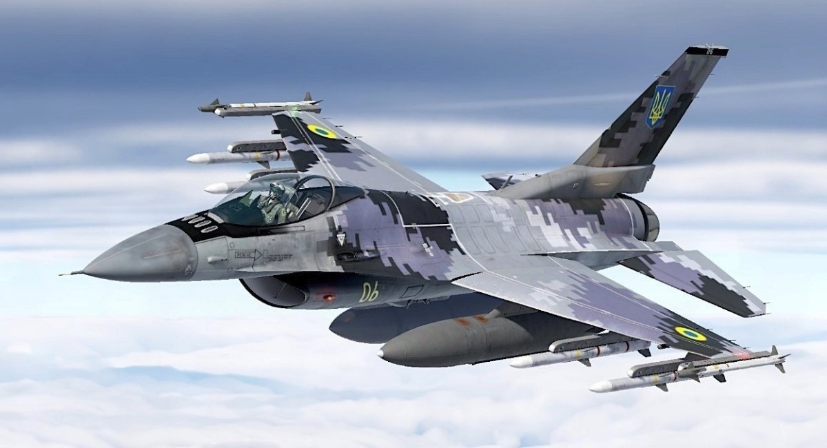 Possible F-16 in the livery of the Air Force of the Armed Forces of Ukraine / Illustrative image from open sources