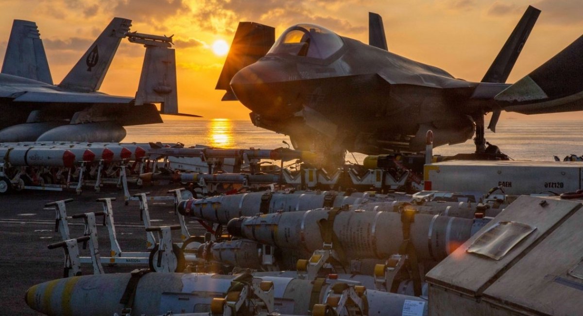 F-35C on USS Abraham Lincoln during Operation Epic Fury / Photo credit: U.S. Department of War 
