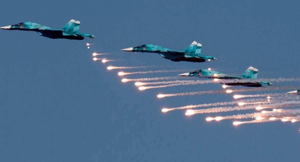 Russian military jets in the sky