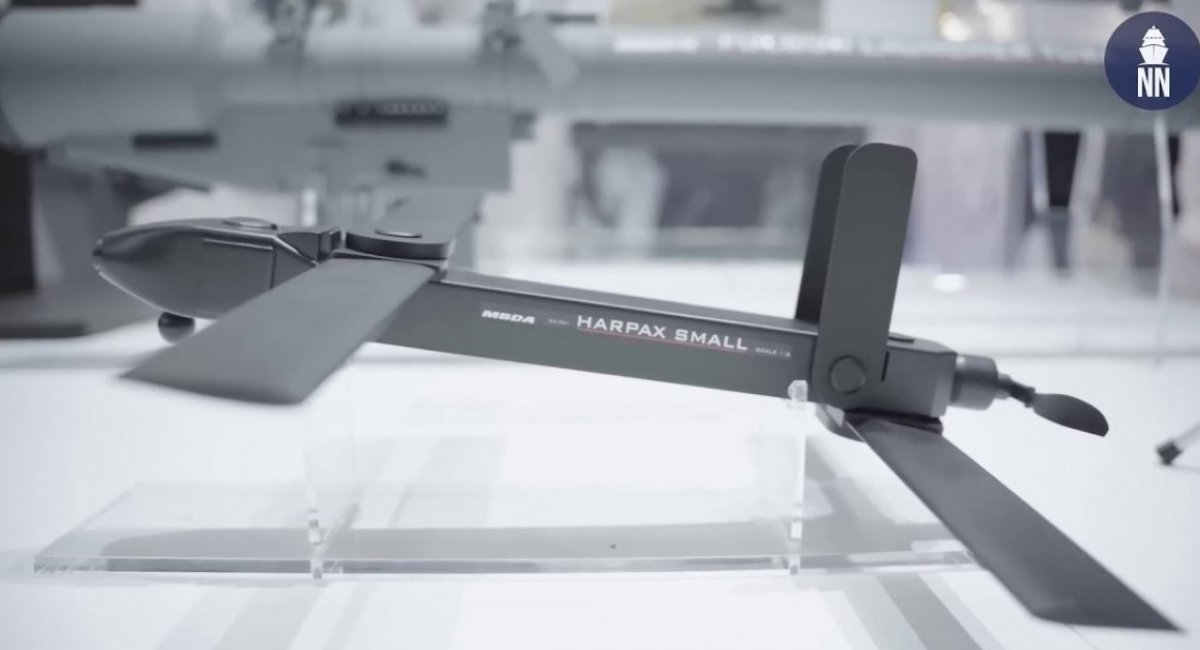 MBDA's Harpax loitering munition / Photo credit: Naval News