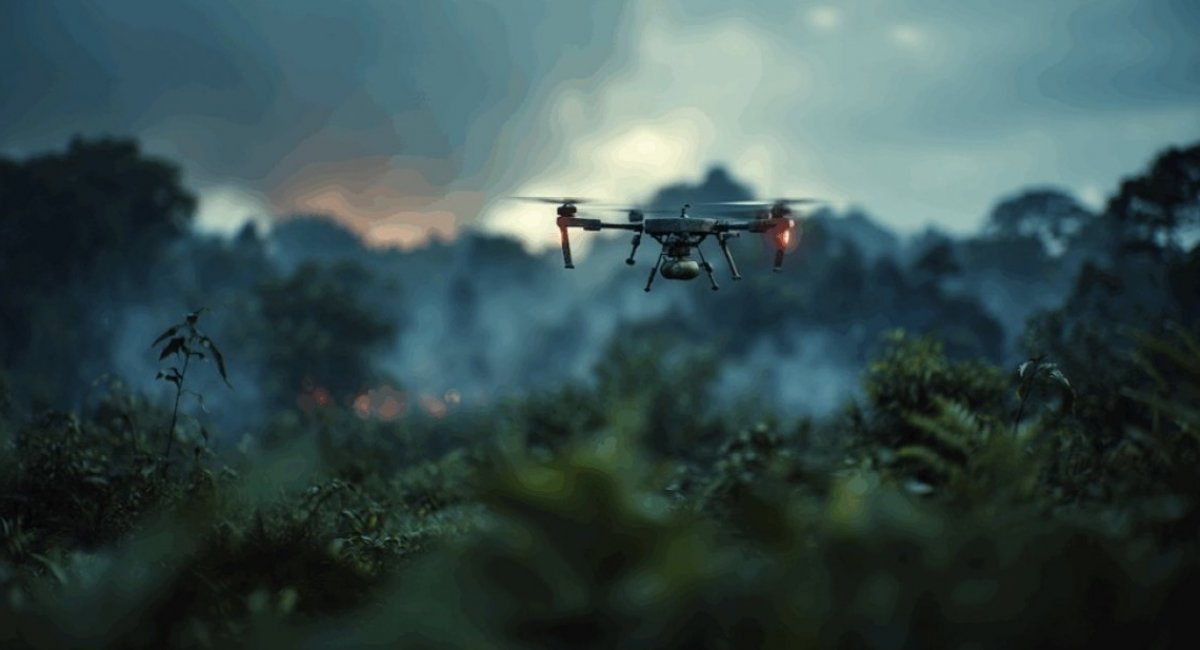 Drone over jungle / Open source photo