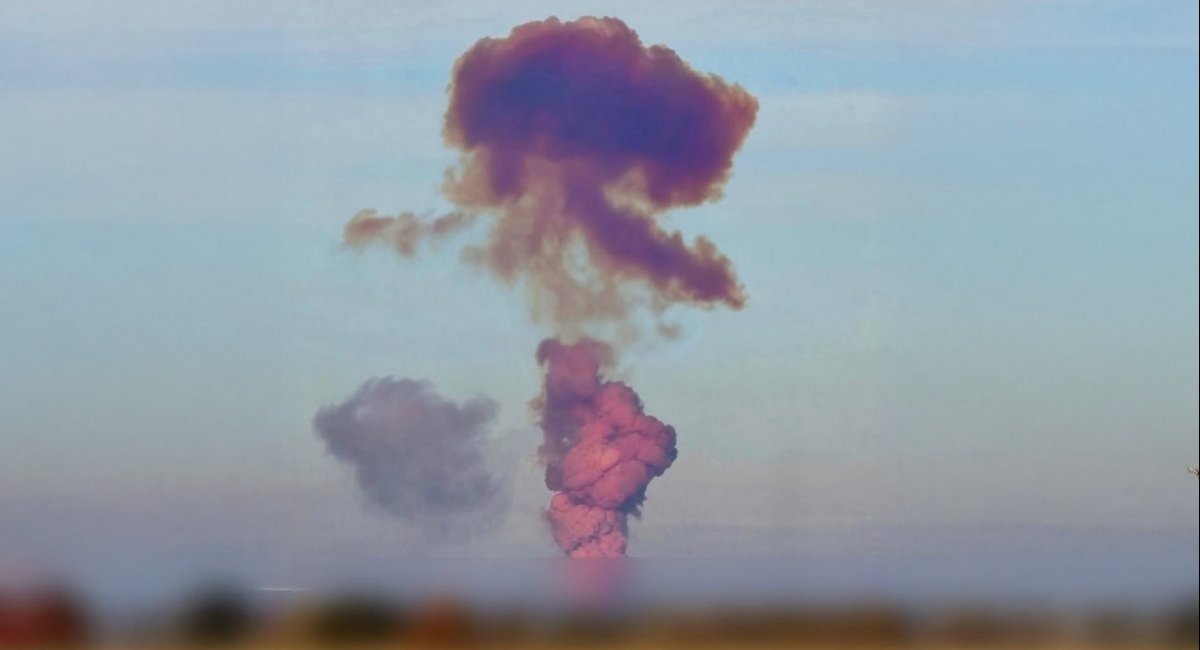 Explosion near the city of Yasny in the russian federation, after the launch of a missile / Open source photo