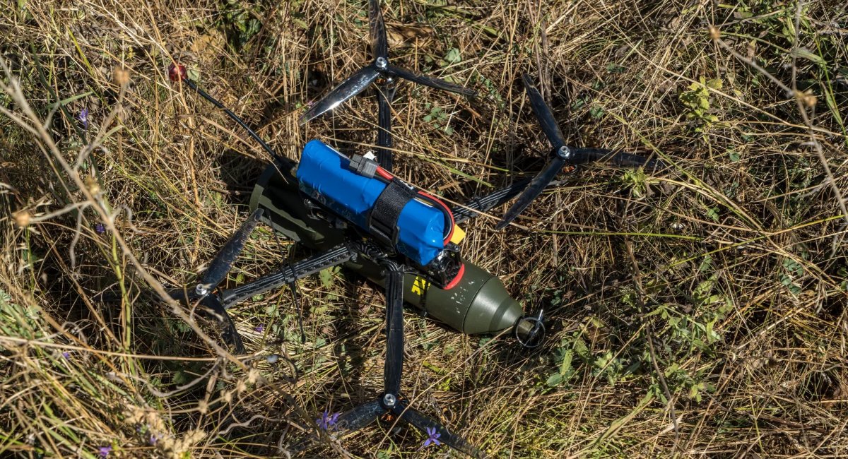 Photo for illustration - A dummy shell attached to a kamikaze drone. Brendan Hoffman for The New York Times