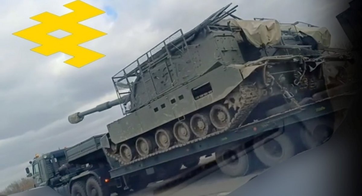 Msta-S howitzer spotted in Krasnodar Krai / Photo credit: the Atesh partisan movement