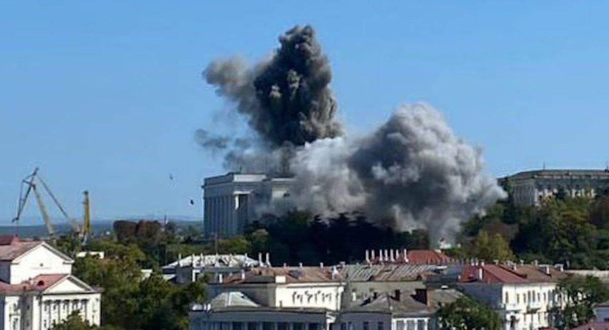 The headquarter of the Black Sea Fleet in Sevastopol during the attack of the Armed Forces of Ukraine / Open source photo