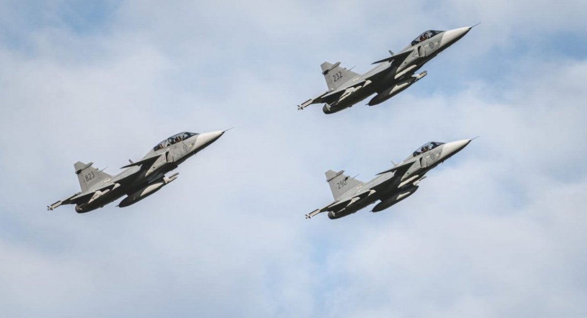 JAS 39 Gripen aircraft of Swedish Air Force / Photo credit: Försvarsmakten