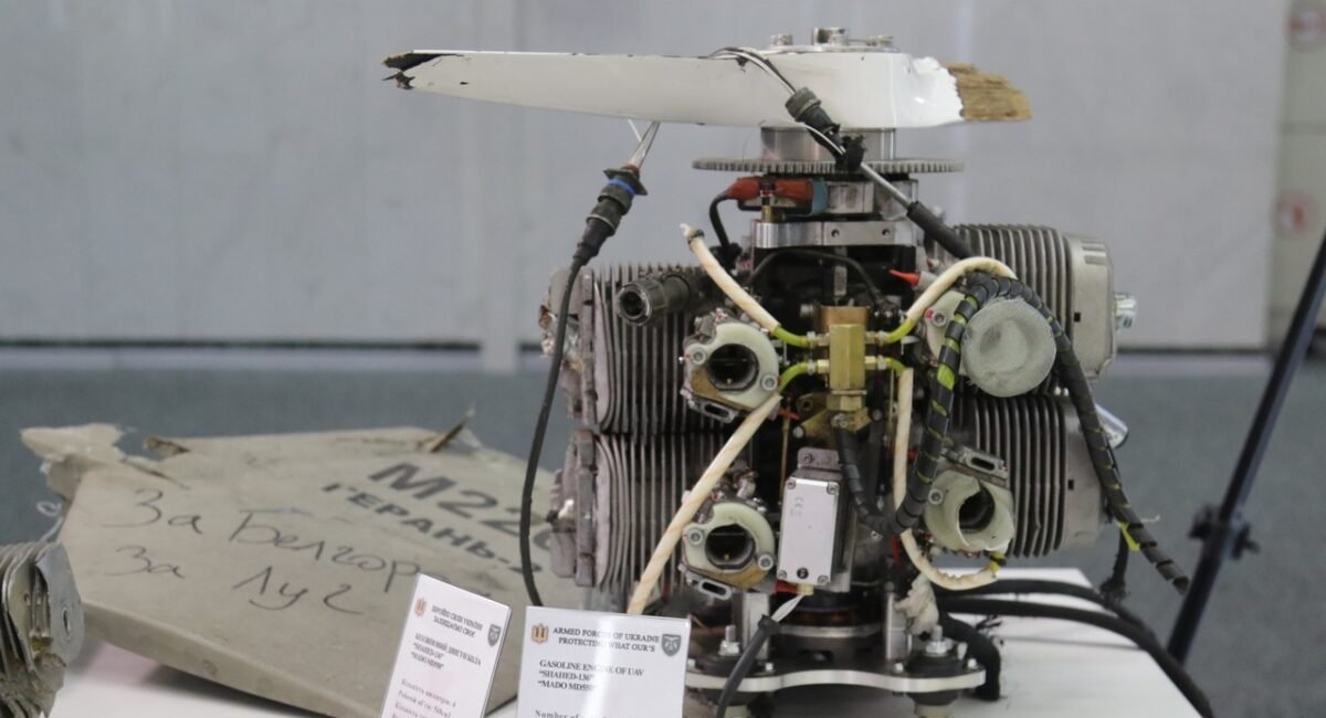 iranian MADO 550 engine from a Shahed-136 used in an aerial attack on Ukraine / Photo credit: Military Media Center