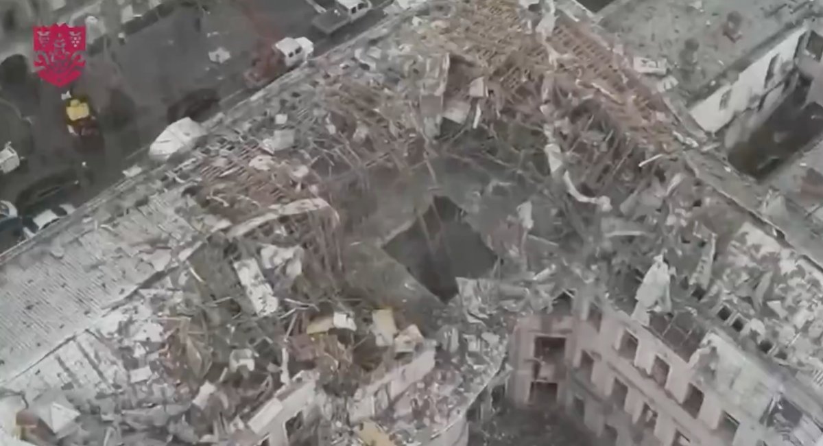 The consequences of attack on February 1 / screenshot from video 