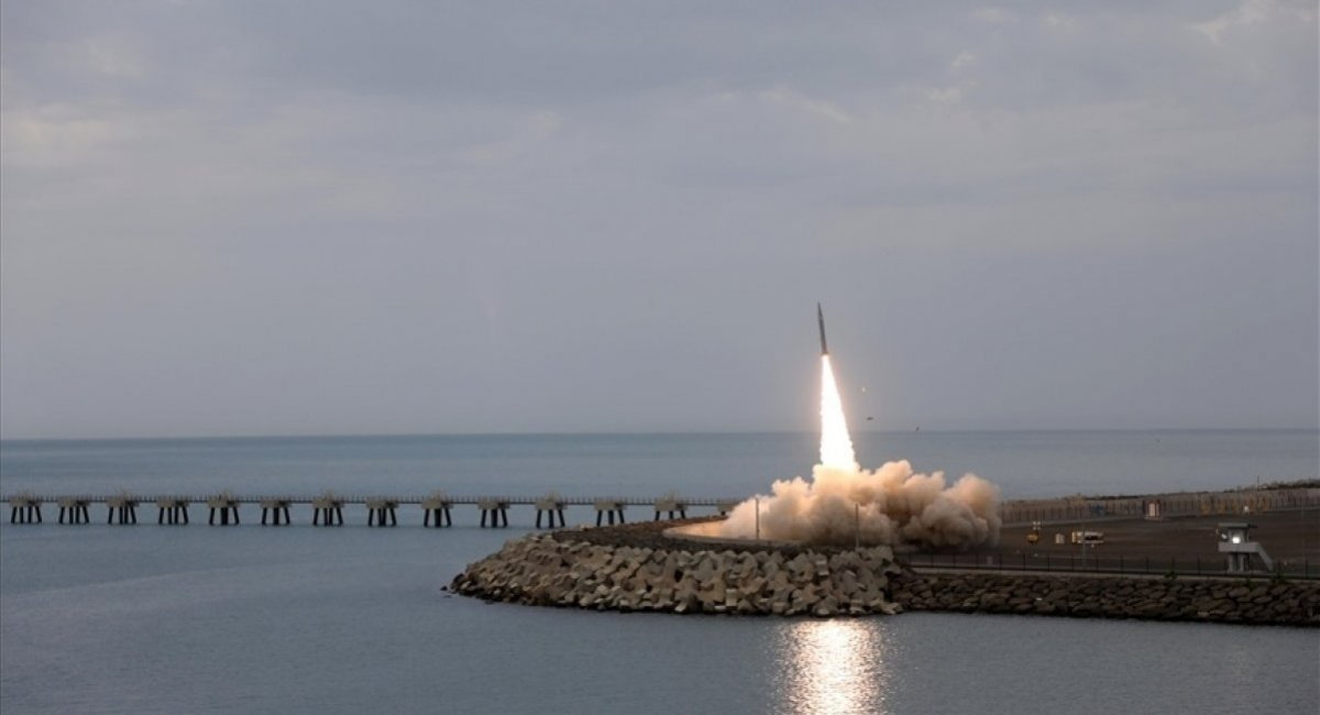 Illustrative photo from the test launch of a Tayfun ballistic missile of unknown variant in May 2023 / Photo credit: Anadolu